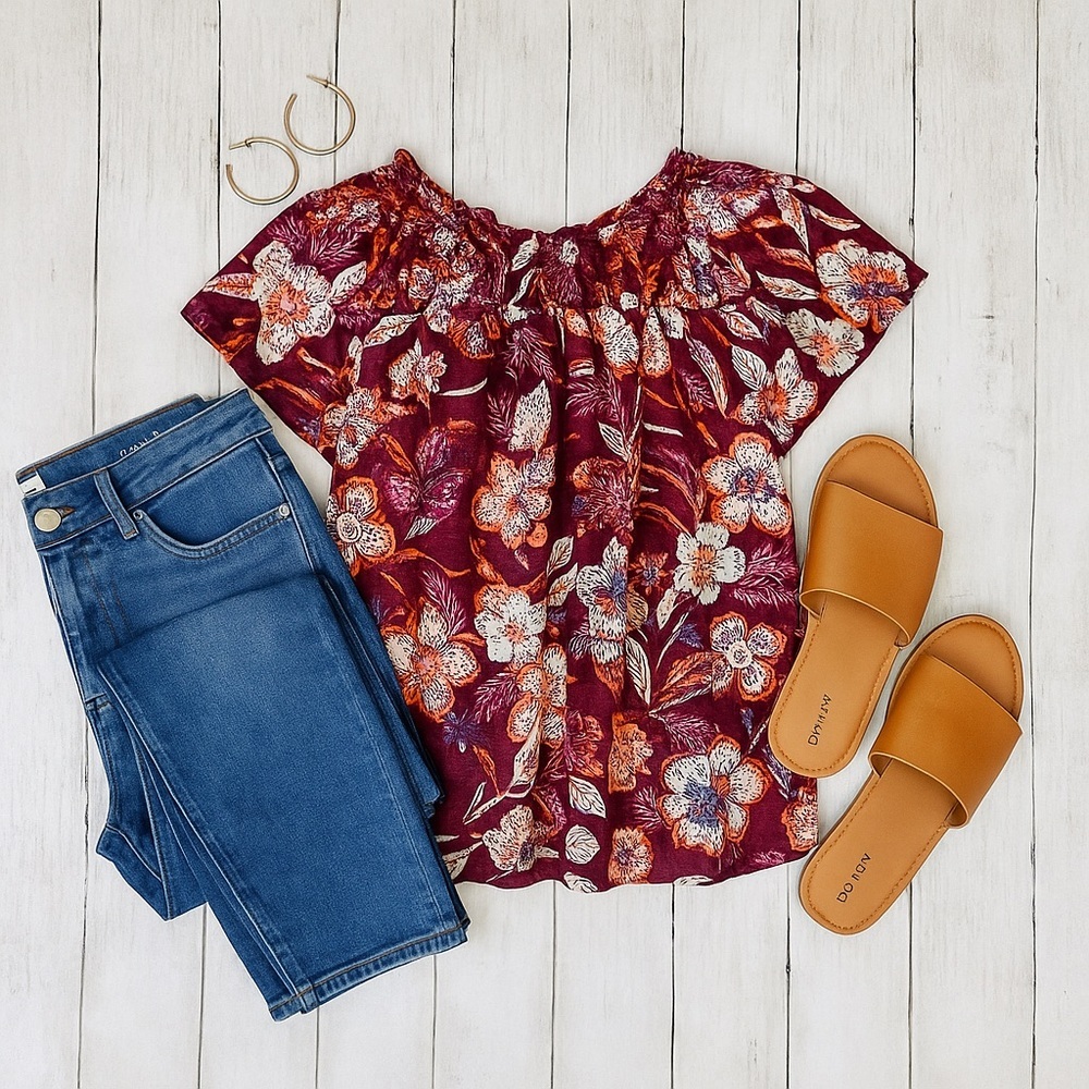 Old Navy | Floral Peasant Blouse – Size M